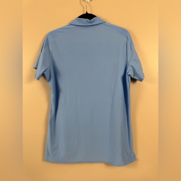 Adidas Advantage Golf Polo L Light Blue Short Sleeve Sporty Clean Athleisure - Picture 3 of 7